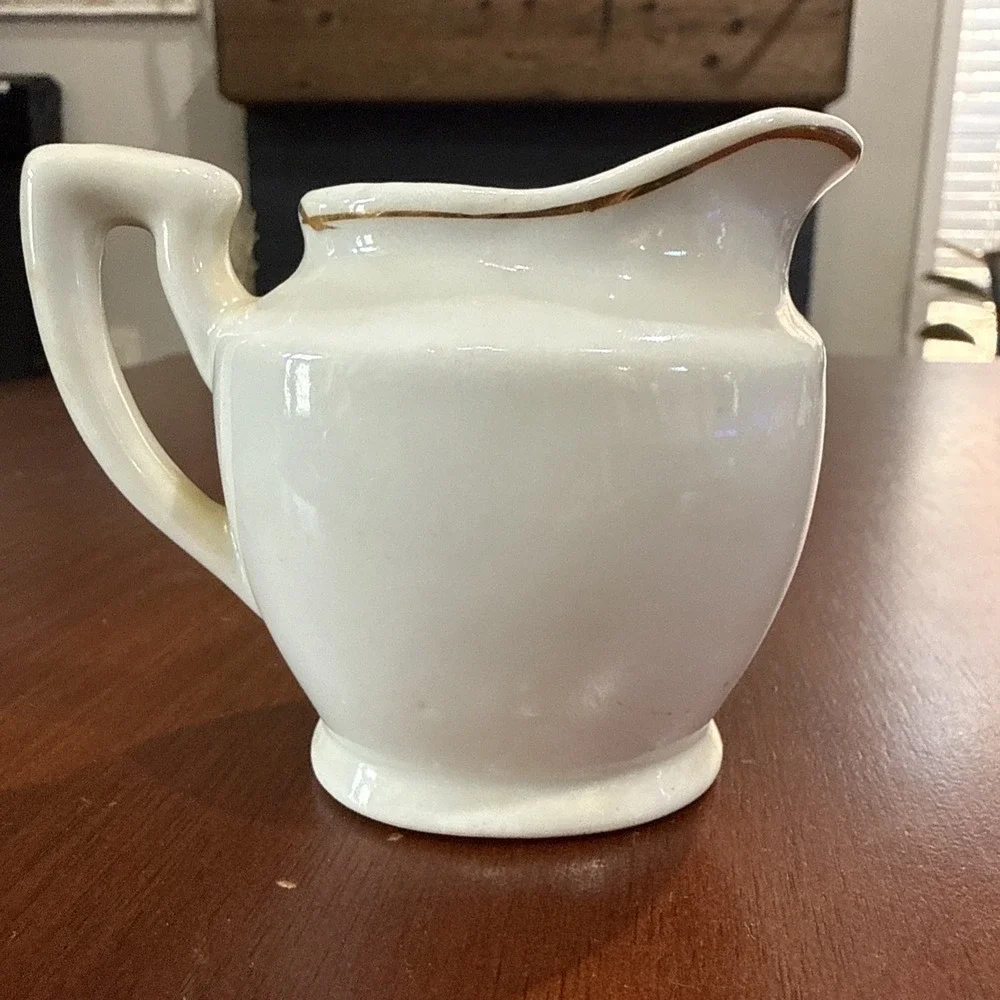 Vintage Transferware Anthropomorphic Cat Child Tea Party Mini Creamer Antique